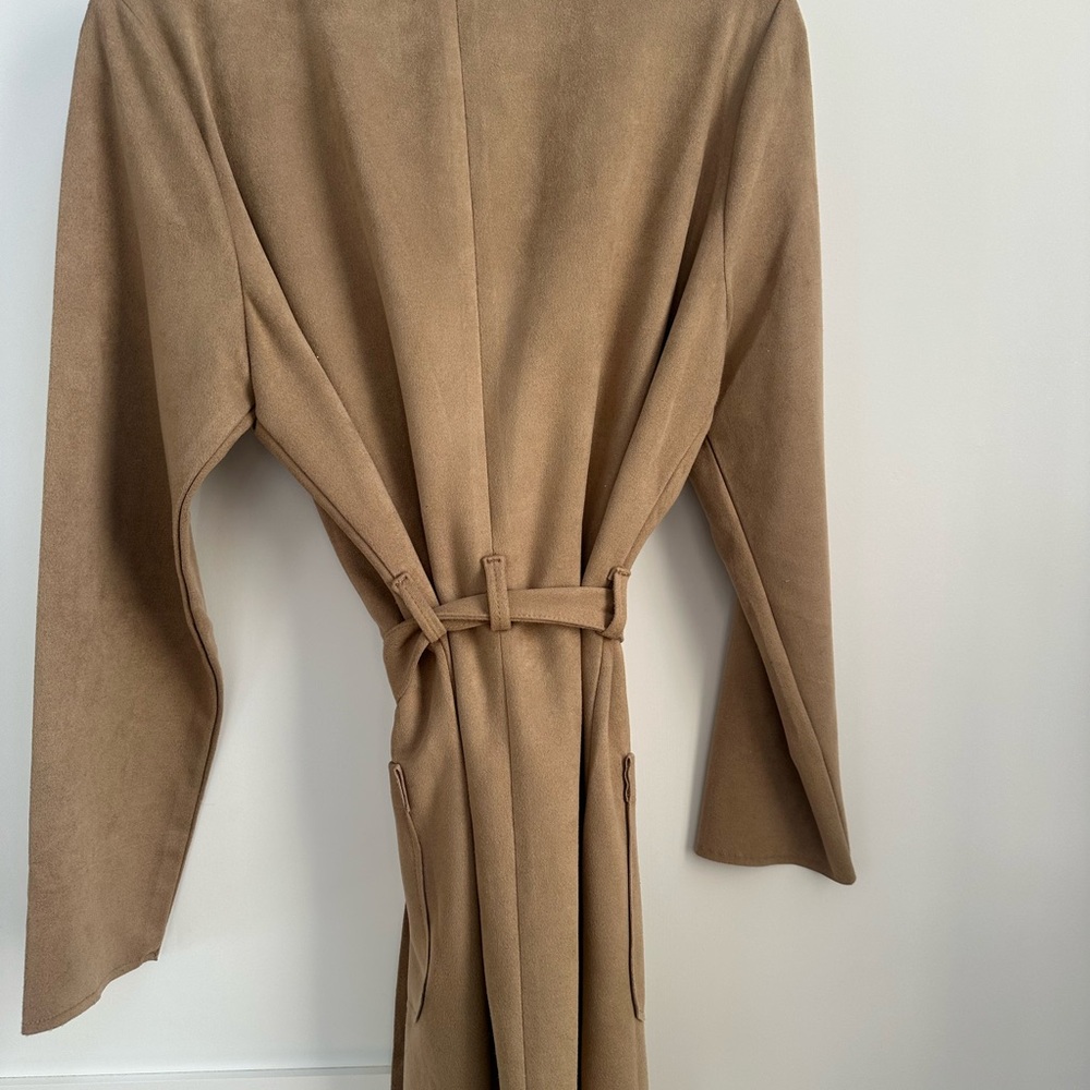 Evereve Camel Faux Suede Blazer - Picture 3 of 5